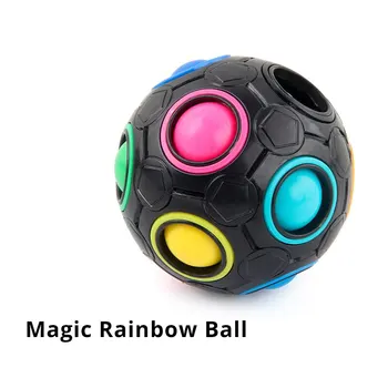 1шт Черный Волшебный Радужный Шар Детские Игрушки для снятия стресса Игровой набор Stress Ball Игры для мозга