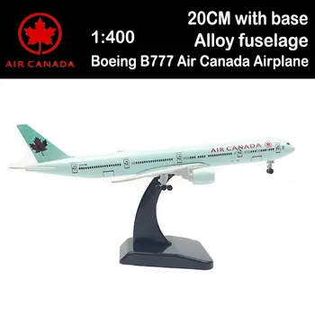 20 см 1:400 Модель Boeing B777 База самолета Air Canada Шасси из сплава Самолет Дисплей самолета Игрушечный авиалайнер Подарочная коллекция для детей