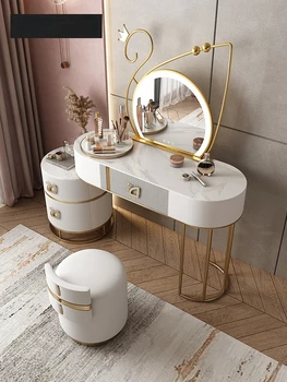 Роскошный шиферный туалетный столик для спальни, современный простой малогабаритный столик для макияжа, шкаф для хранения