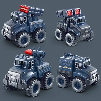 Детская игрушка-машинка с откидной спинкой, обучающая игрушка, военная машина, ракетная машина, модель ракеты, Инерционный автомобиль, подарок детям на день рождения