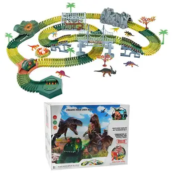 Игрушка-вагонетка с динозавром, набор игрушек для сборки 