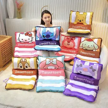 Подушка для сиденья Kawaii Sanrio, Hello Kitty, My Melody, Плюшевая подушка Kuromi, Аниме, Офисная Диванная подушка для девочек, Праздничный подарок