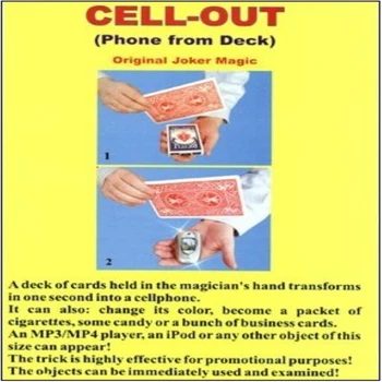Cell-Out (Сотовый Телефон С карты) Появляющиеся Фокусники Реквизит для Фокусов Крупным Планом Карта Magie Illusion Комедийная Колода для объекта Magica