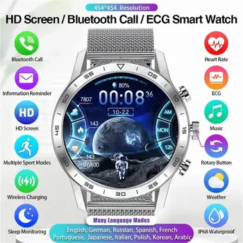 Умные часы Man AMOLED с полным сенсорным экраном, синхронизация контактов, частота сердечных сокращений, Здоровые спортивные часы Man Smart Watch Men