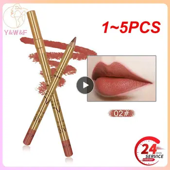 1 ~ 5ШТ 8-цветной карандаш для губ, стойкий Водонепроницаемый Профессиональный Мягкий Гладкий Красочный матовый карандаш для губ, Косметика для макияжа