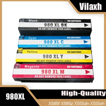 Чернильный картридж Vilaxh 980, совместимый с HP 980 980XL, подходит для струйного принтера Officejet X585dn X585f X585z X555dn X555xh