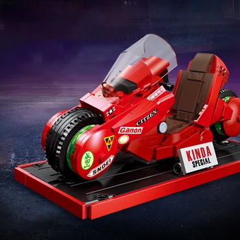 Кирпичные игрушки, высокотехнологичная сборка мотогонок Akira Jintian, Строительные блоки MOC DIY