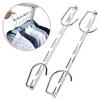 Многофункциональные компактные металлические вешалки с волшебным крючком, вешалка-органайзер для одежды на 6 отверстий, складной держатель для вешалки