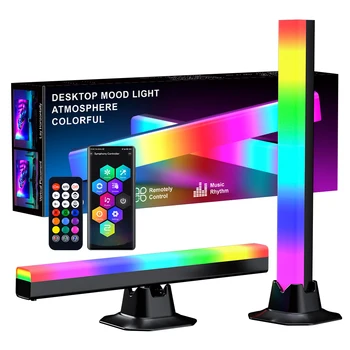 RGB LED Smart light голосовое управление красочный Контроль освещения Лампы Свет Окружающей Среды Интеллектуальный звукосниматель украшение рабочего стола LED