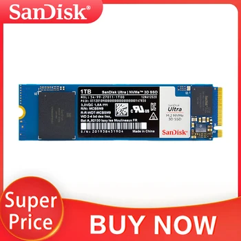 100% Оригинальный Sandisk Ultra M.2 NVMe 3D SSD 500 ГБ 1 ТБ 2 ТБ Внутренний Твердотельный Диск Жесткий Диск M2 2280 SSD Для Настольного Ноутбука