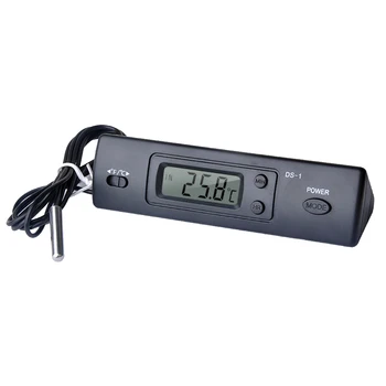 Мини-термометр, электронный Цифровой автомобильный термометр, Внутренний и наружный Многофункциональный термометр с датчиком времени и температуры