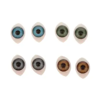 4ШТ Овальные глаза глазные яблоки для животных Кукла игрушка DIY Crafts 16x12 мм
