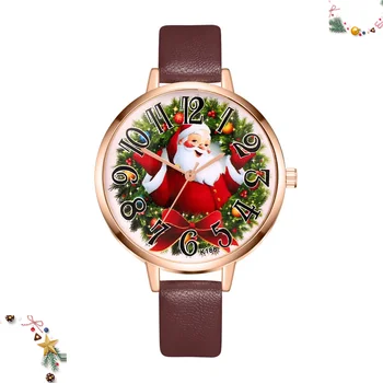 Рождественские кварцевые часы с Санта-Клаусом, женские подарки, прямая поставка, женский фитнес
