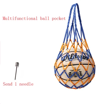 Нейлоновая сетчатая сумка для переноски одного мяча, прочный сетчатый держатель для хранения спортивных мячей для баскетбола, футбола, волейбола, футбола