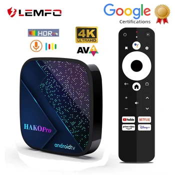 Lemfo HAKO Pro Smart TV Box Android 11 Сертифицированный Google Amlogic S905Y4 2,4 G 5G Wifi BT5.0 4K HDR TV Box IPTV 2023