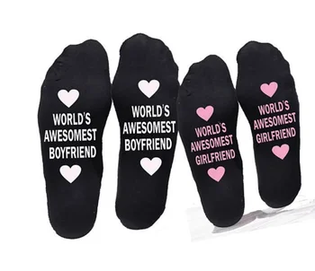 Подарок на день рождения бойфренду, носки с алфавитом, хлопковые носки, подарок для любви на лодыжке, Свадебный подарок на День Святого Валентина, Персонализированный подарок