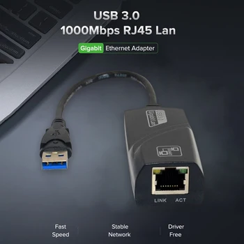 Настольный компьютер Проводной USB3.0 Гигабитный Ethernet адаптер 1G высокоскоростной преобразователь