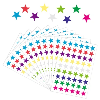 1620шт Поощрительная этикетка Mini для детей Фольга для наград 9 цветов Диаграмма поведения Звездная наклейка Класс Съемный Домашняя школа Блестящий