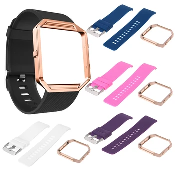 Сменный ремешок с силиконовой лентой в оправе из розового золота для Fitbit for Smart New Dropship