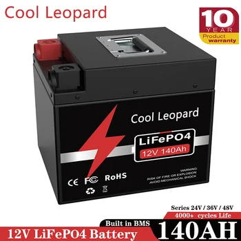 Новый аккумулятор LiFePO4 12 В 360Ah 140Ah 100Ah, встроенный в BMS, для гольф-кара, солнечная система питания, литий-железо-фосфатный аккумулятор RV