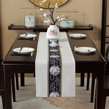 Новая настольная дорожка в китайском стиле в стиле ретро, флаг для свадебного обеденного стола, искусство домашнего чаепития, декор текстильной вышивки