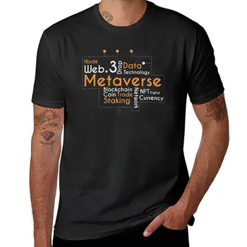 Новая футболка Web 3 Metaverse, изготовленная на заказ, забавные футболки, футболка с графикой, мужская футболка оверсайз