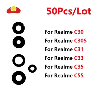 50ШТ Оригинал для Realme C55 C30 C30S C31 C33 C35 Стеклянная линза камеры заднего вида с наклейкой Запчасти для ремонта