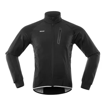 Мужская зимняя велосипедная куртка из теплого флиса Softshell MTB, верхняя одежда для велосипеда, Ветрозащитный спортивный велосипед, дождевик Softshell, Светоотражающий материал