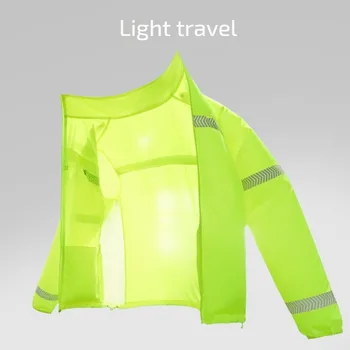VM-1093 Светоотражающая солнцезащитная одежда, дышащая солнцезащитная одежда для мужчин и женщин, летняя легкая куртка безопасности дорожного движения с длинными рукавами