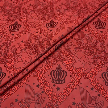 Парча Жаккардовая ткань Корона Костюм Тренч Пальто платье Ткань Европейский бренд Модный дизайн Пошив Оптом Материал по метру