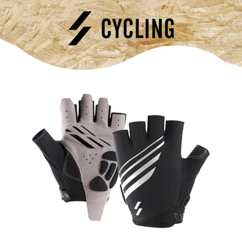 Перчатки без пальцев Велосипедные перчатки с полупальцевой дышащей накладкой SBR Противоударный Велосипедный спорт MTB Горный велосипед Мотоциклетные перчатки
