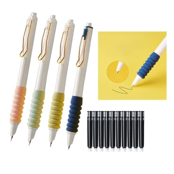 4 цвета, 0,38 мм, студенческие ручки, авторучка для студентов и офисных работников