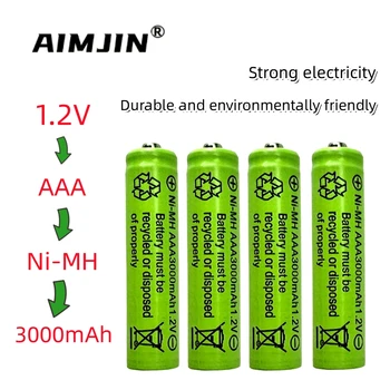 Предварительно заряженные аккумуляторы Ni MH AAA емкостью 1,2 В 3000 мАч для игрушек-микрофонов CMARA