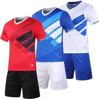 Новые детские футбольные майки 2021 года для взрослых, комплекты футбольной одежды для мальчиков и девочек, Футбольная форма с коротким рукавом на заказ, спортивный костюм