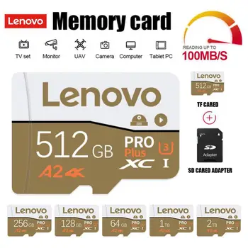 Lenovo 2TB Class 10 Mini Card 128 ГБ 64 ГБ 256 ГБ 512 ГБ 1 ТБ Высокоскоростная Карта Памяти SD TF Карта С Адаптером Для Nintendo Switch