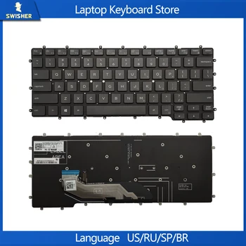 Новинка США для ноутбука DELL Latitude 7400 9410 2-в-1 DLM18G1 Клавиатура ноутбука с английской подсветкой