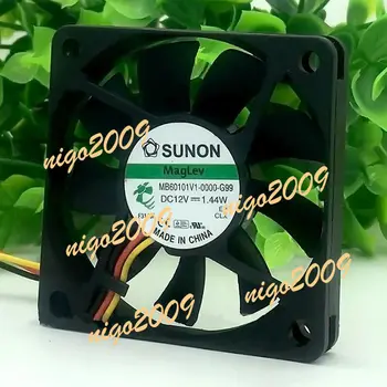 1шт SUNON MB60101V1-0000-G99 6010 3-проводный серверный вентилятор охлаждения 12 В 1,44 Вт 6 см #