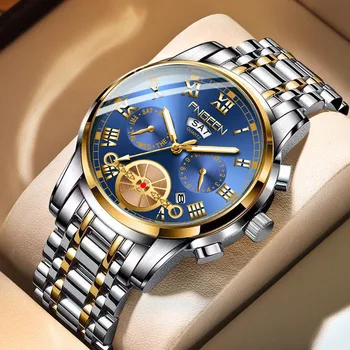 Новые часы Мужские модные светящиеся водонепроницаемые мужские кварцевые повседневные наручные часы Relogio Masculino из нержавеющей стали