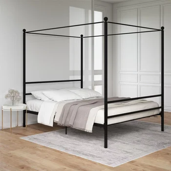 Металлическая кровать с балдахином, мебель для спальни, каркас двуспальной кровати, каркас кровати queen-size