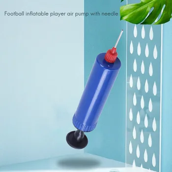 Ручной Воздушный насос для футбольного надувного мяча с иглой синего цвета