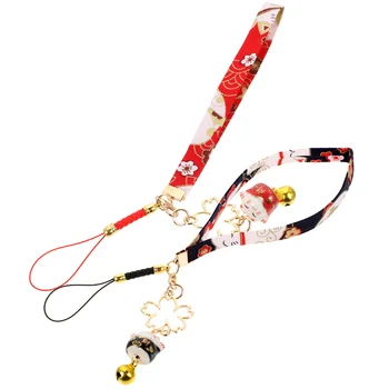 Подвеска Fortune Cat, Старинные японские колокольчики, ремешки для колокольчиков, цепочка для ключей от автомобиля