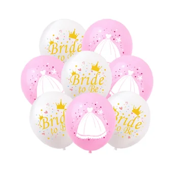 Латексный воздушный шар для будущей невесты, свадебная корона, декор для девичника, декор для девичника, воздушные шары для свадебного платья, 12 дюймов, 10 шт.