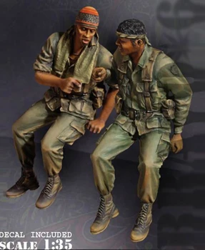 Модель из смолы, отлитая под давлением в масштабе 1:35, Модель из смолы Modern Warfare для 2 человек, белая Бесплатная доставка