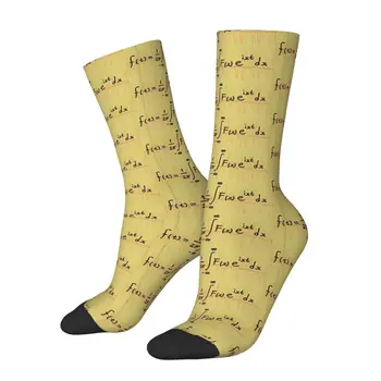 Винтажные мужские носки с преобразованием Фурье, Math, унисекс, уличный стиль, бесшовные носки с принтом Crazy Crew, Подарок