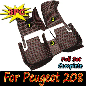 Автомобильные Коврики Для Peugeot 208 P21 2019 ~ 2022 Anti-dirt Pad Auto Carpet Accesorios Para Auto Кожаный Коврик Автомобильные Аксессуары Для Интерьера