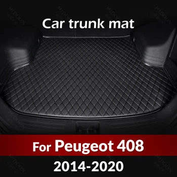 Коврик в багажник автомобиля для PEUGEOT 408 2014 2015 2016 2017 2018 2019 2020 Пользовательские Автомобильные Аксессуары Для оформления интерьера автомобиля