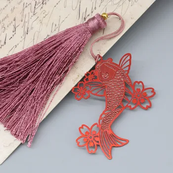 1 шт. металлическая закладка Sakura koi creative metal art, прекрасная свежая подарочная закладка в классическом китайском стиле, закладки для отправки студентам