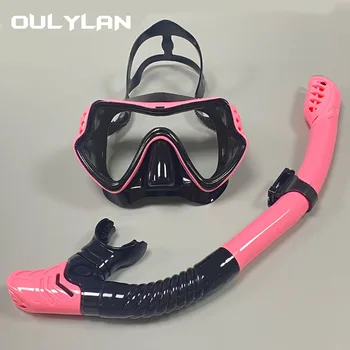 Набор масок для подводного плавания Противотуманные очки с трубкой для подводного плавания Регулируемый ремешок для женщин Мужская маска для плавания для взрослых