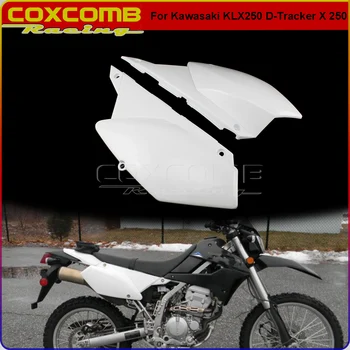 Белый Пластиковый Мотокросс Dual Sport D-tracker Боковая Панель Обтекателя Задняя Номерная Табличка Для Kawasaki KLX250 KLX250S KLX250SF