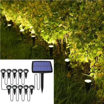 1-дюймовый 10LED Солнечный наружный светильник, водонепроницаемый Солнечный светильник для украшения сада, солнечные фонари для сада, уличный наружный свет